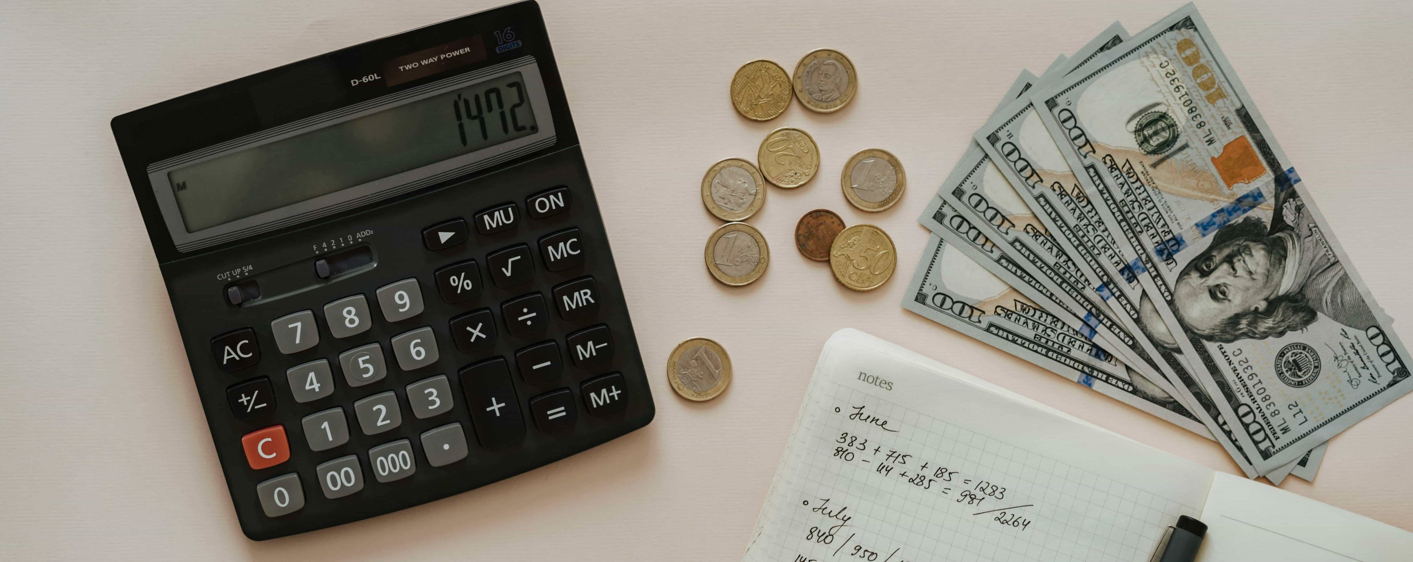 Financial tools and notes for calculating property taxes.