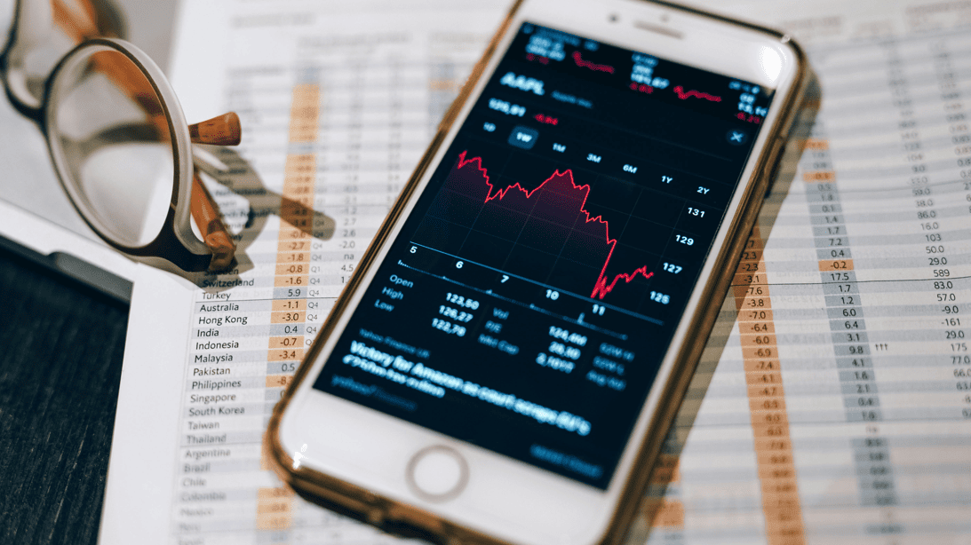 inflation reflected in a falling stock market.