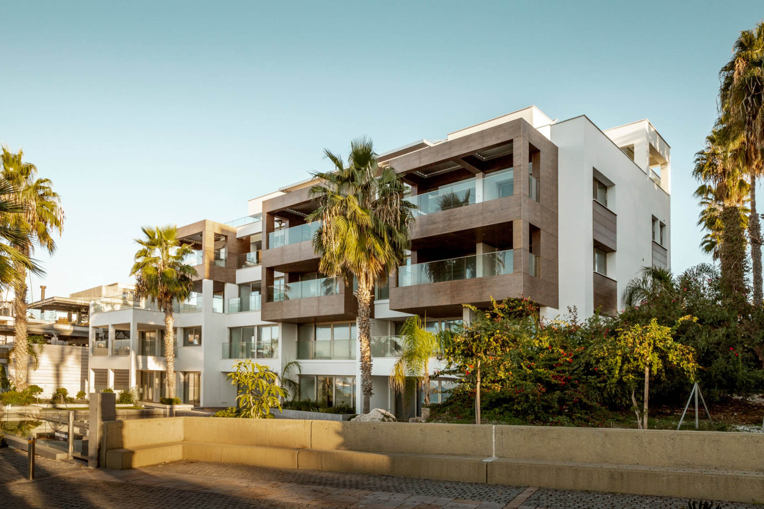 Modern apartment building in Paphos, Cyprus