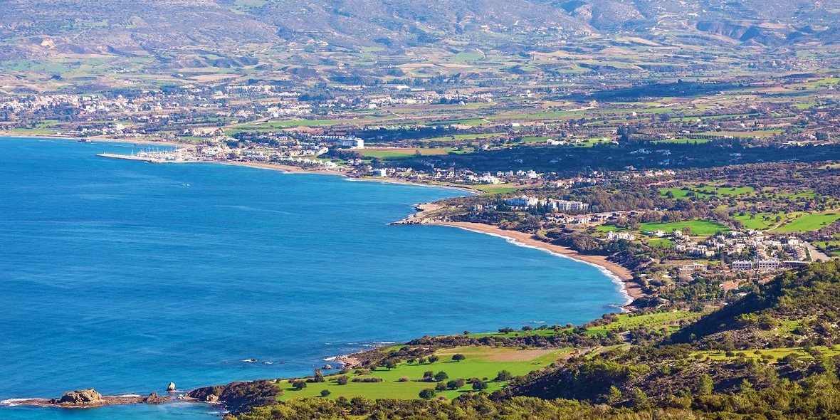 Landscape of the west coast of Cyprus near Paphos