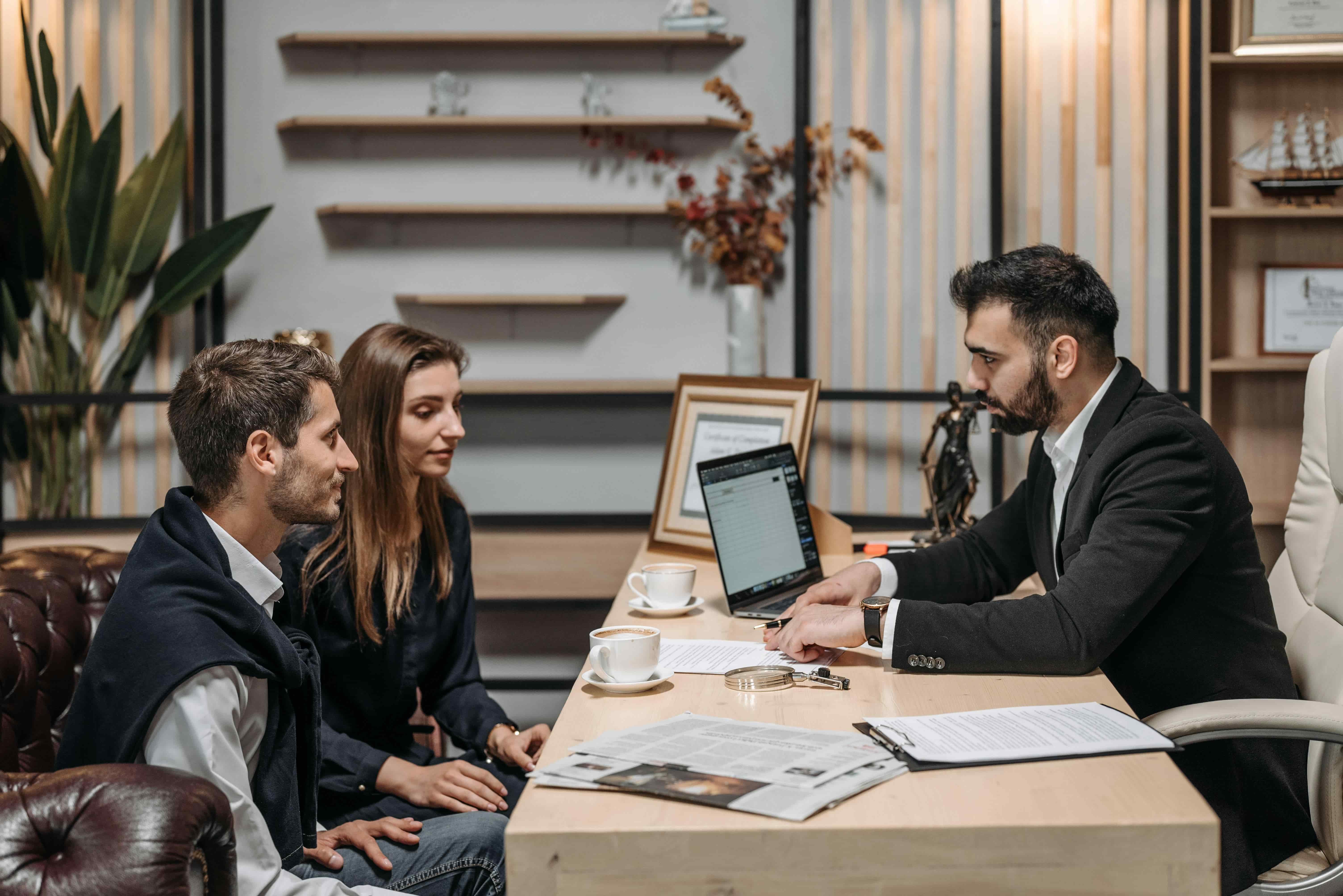 a married couple receives legal advice