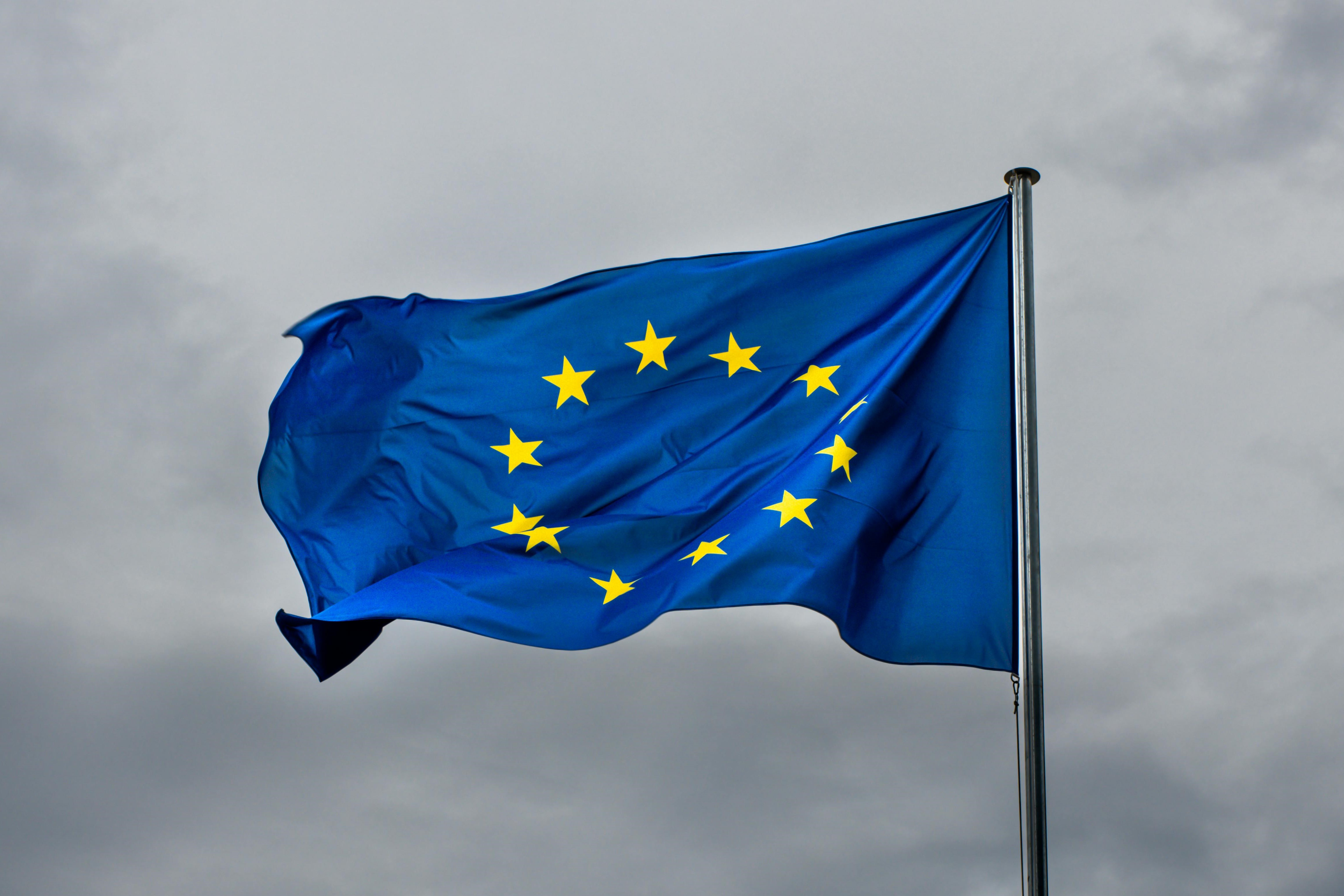 European Union flag waving