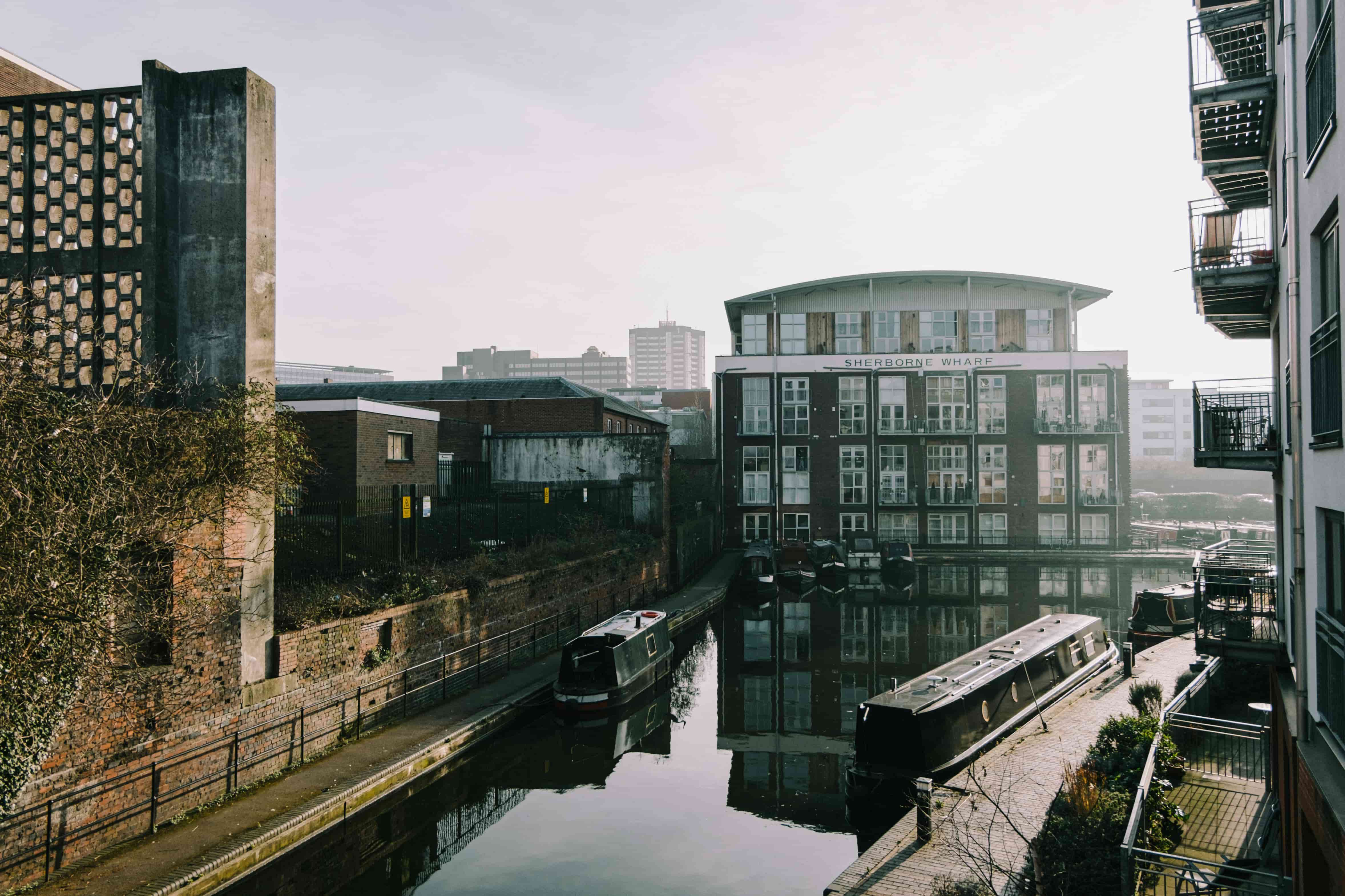 City Building and a Canal uk